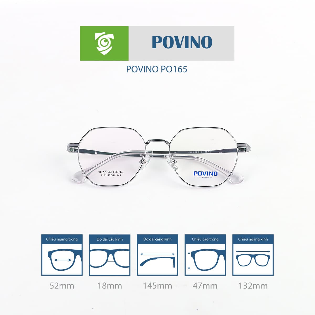 Gọng kính POVINO PO165 - Ảnh 12
