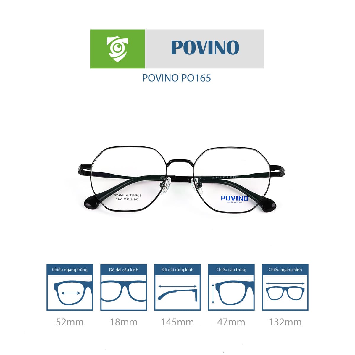 Gọng kính POVINO PO165 - Ảnh 10