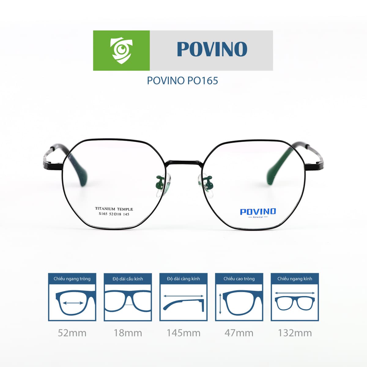 Gọng kính POVINO PO165 - Ảnh 1