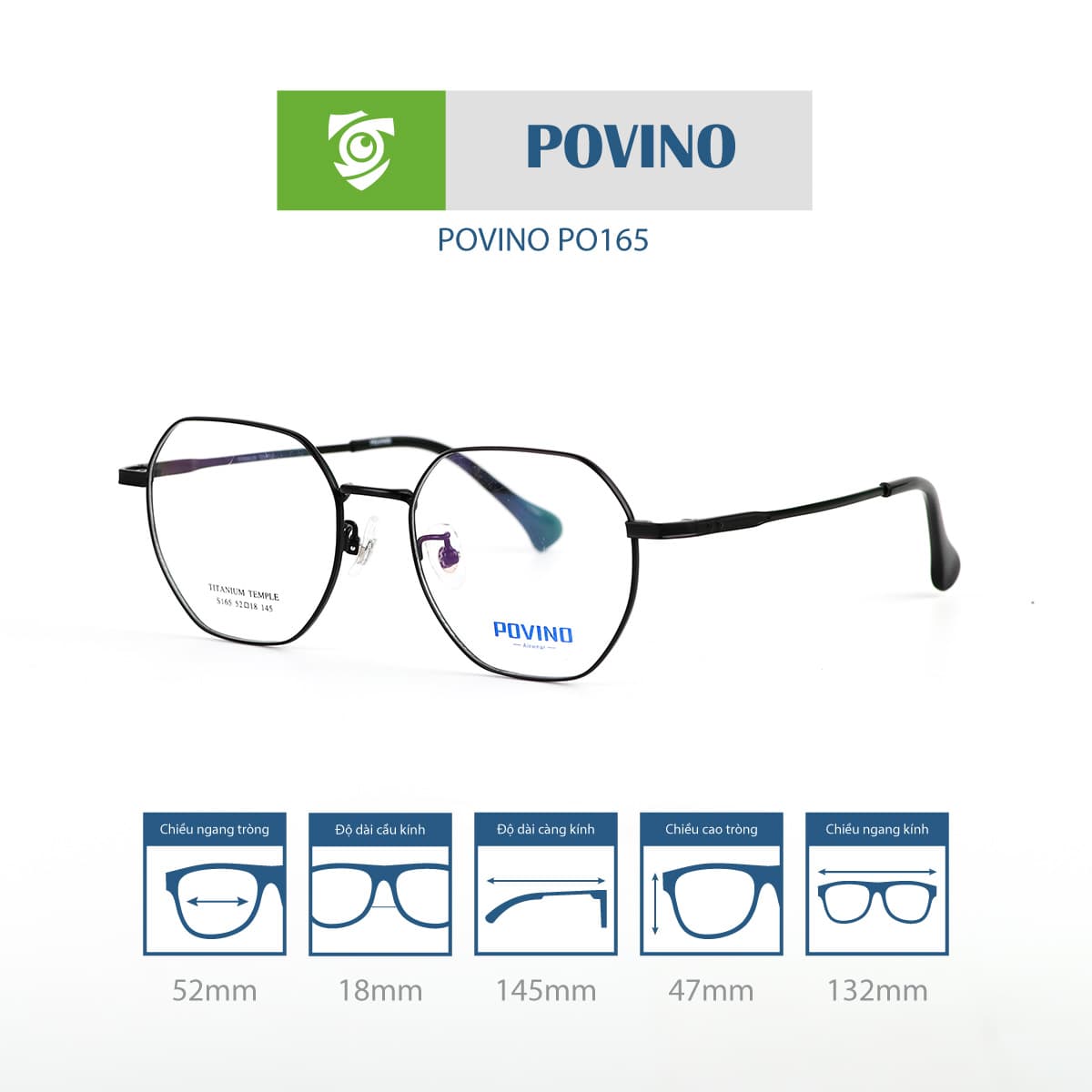 Gọng kính POVINO PO165 - Ảnh 8
