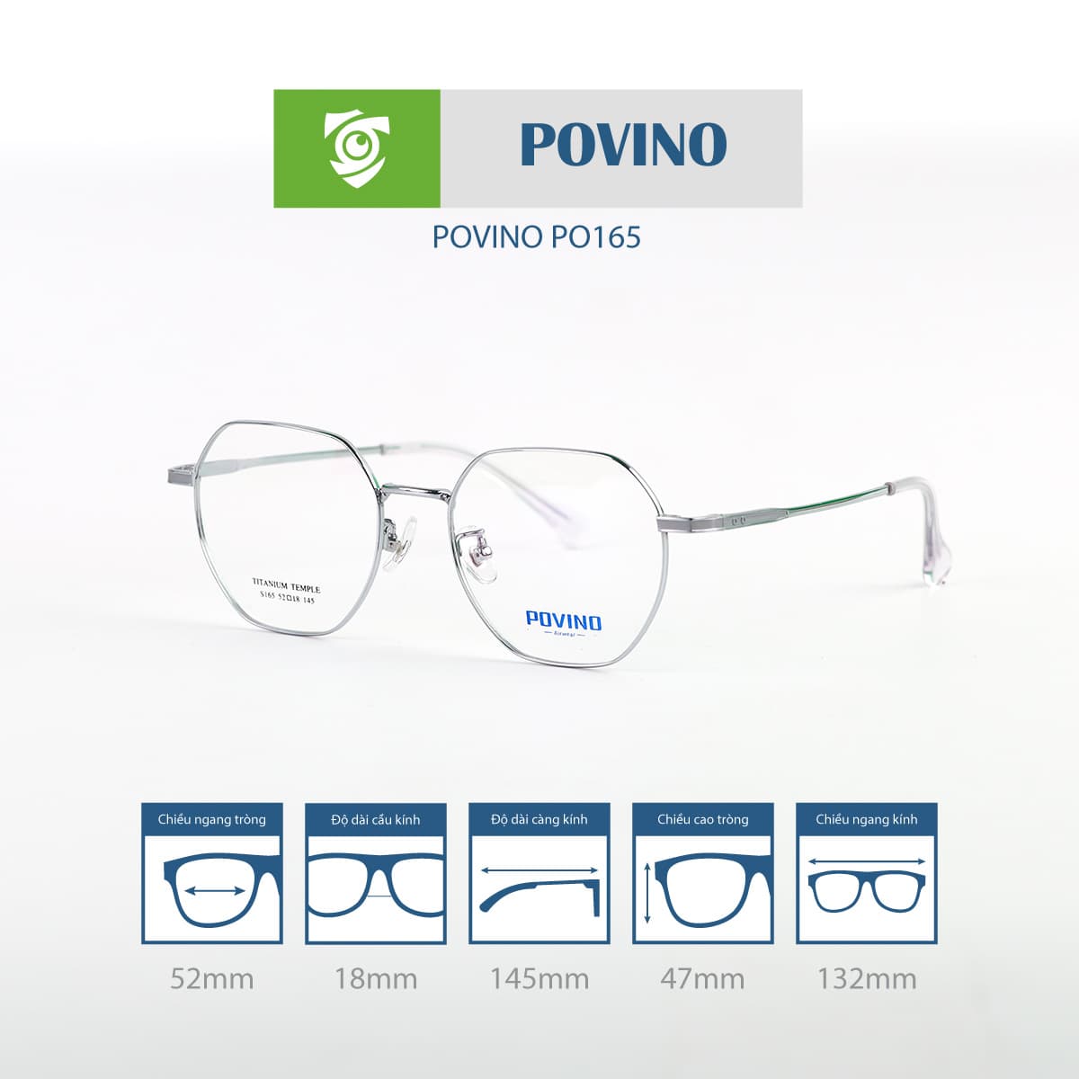 Gọng kính POVINO PO165 - Ảnh 7