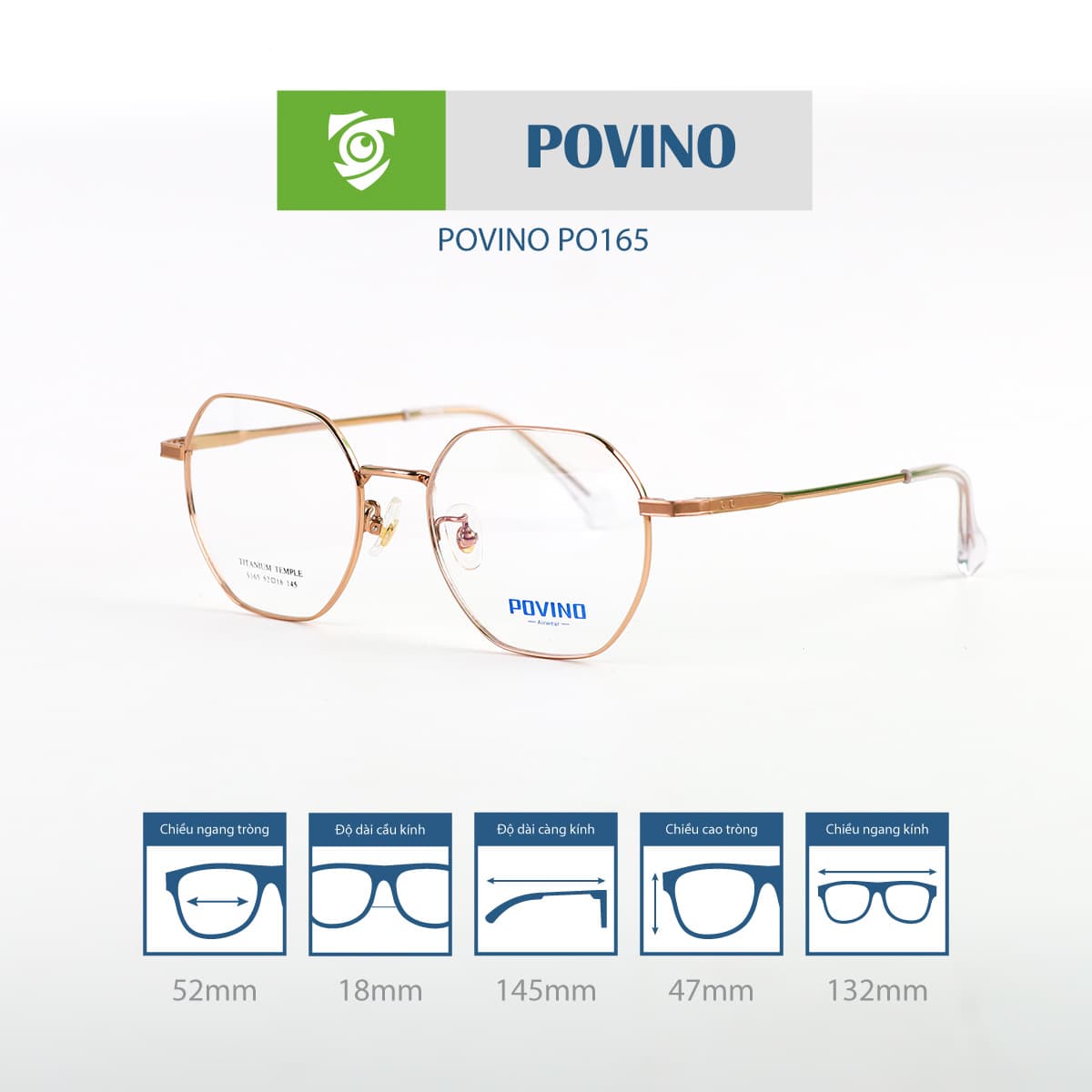 Gọng kính POVINO PO165 - Ảnh 6