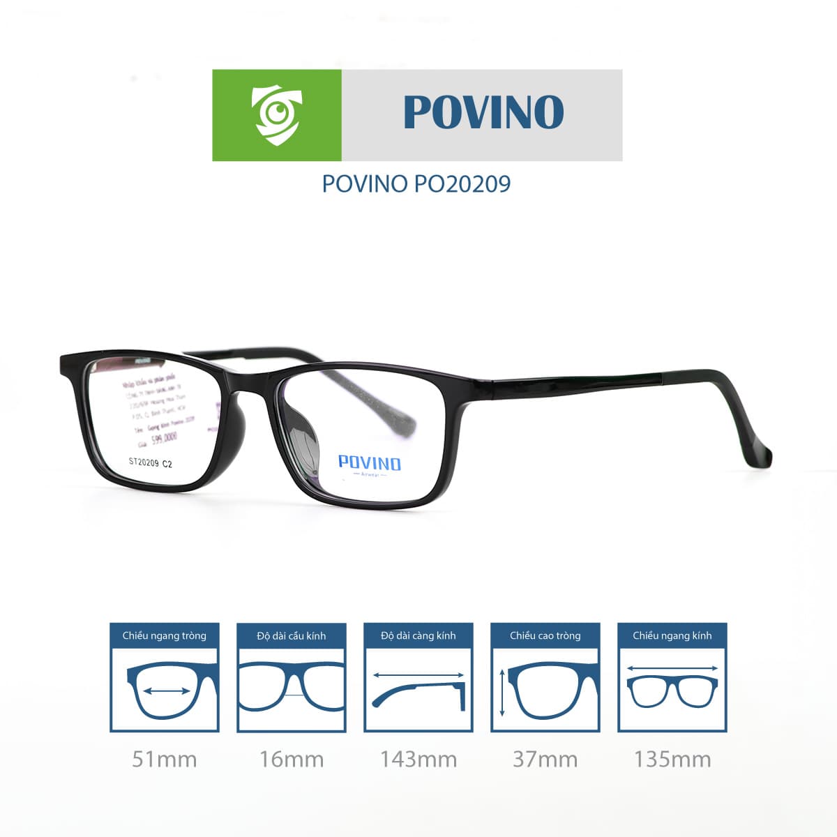 Gọng kính POVINO PO20209 - Ảnh 10