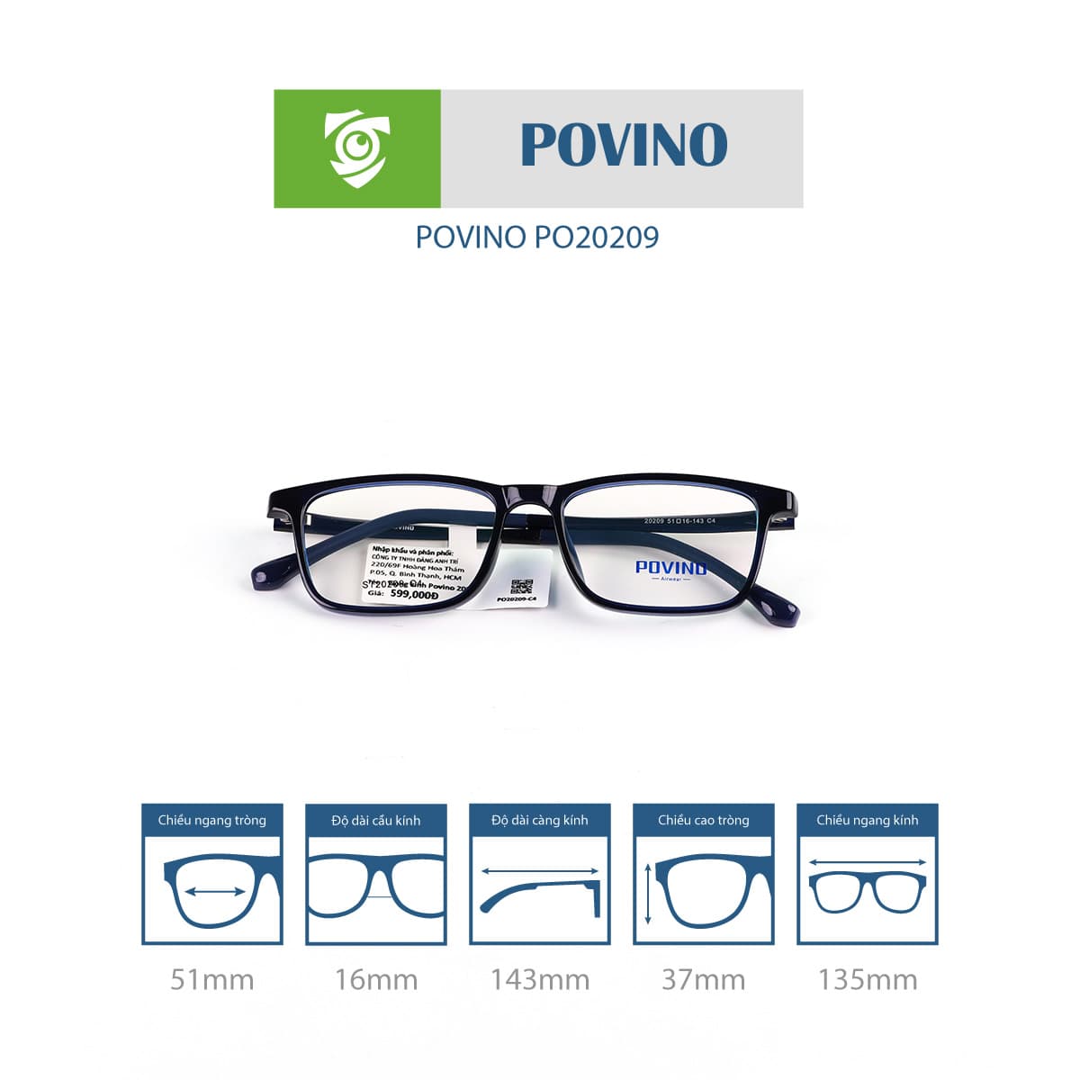 Gọng kính POVINO PO20209 - Ảnh 8