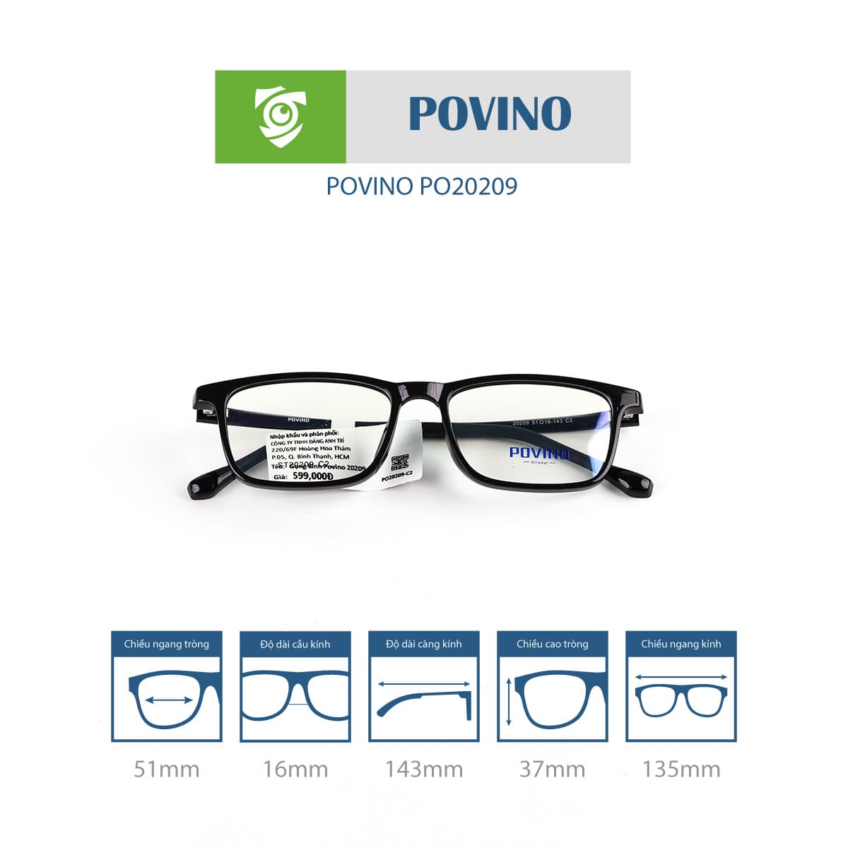 Gọng kính POVINO PO20209 - Ảnh 7