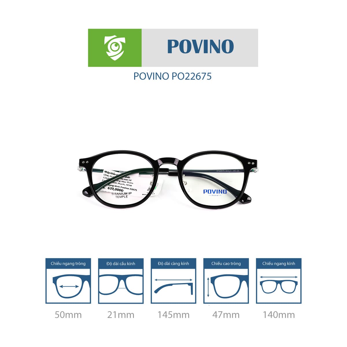 Gọng kính POVINO PO22675 - Ảnh 8