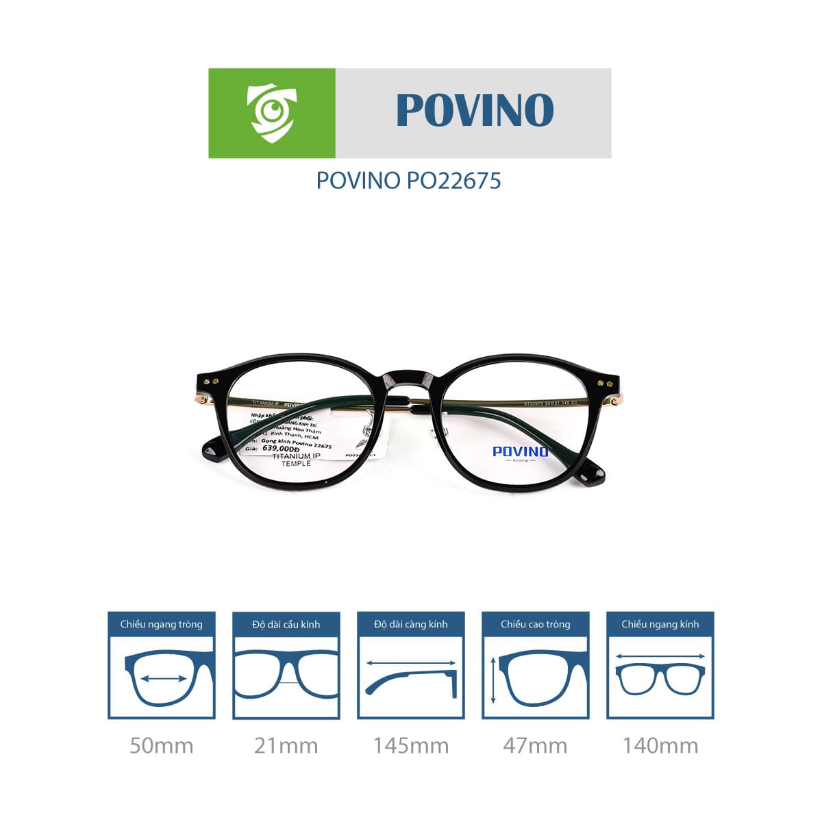 Gọng kính POVINO PO22675 - Ảnh 7