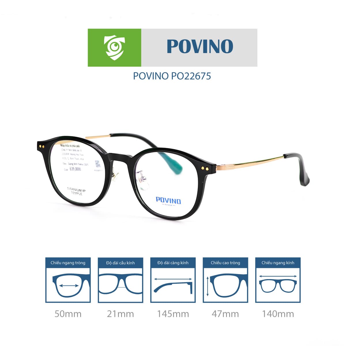 Gọng kính POVINO PO22675 - Ảnh 2