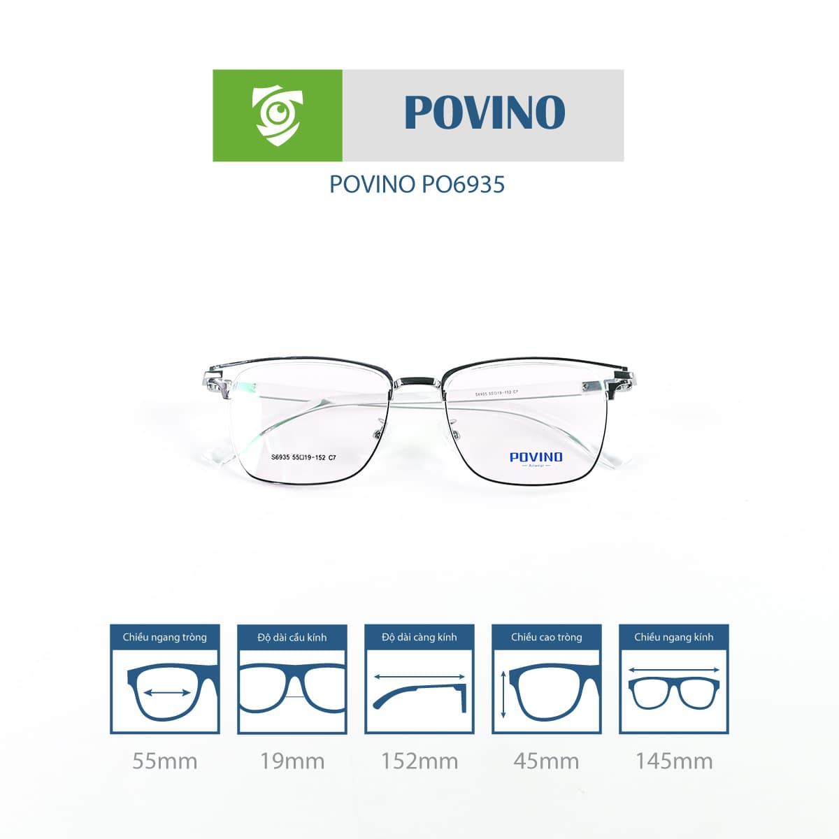 Gọng kính POVINO PO6935 - Ảnh 8