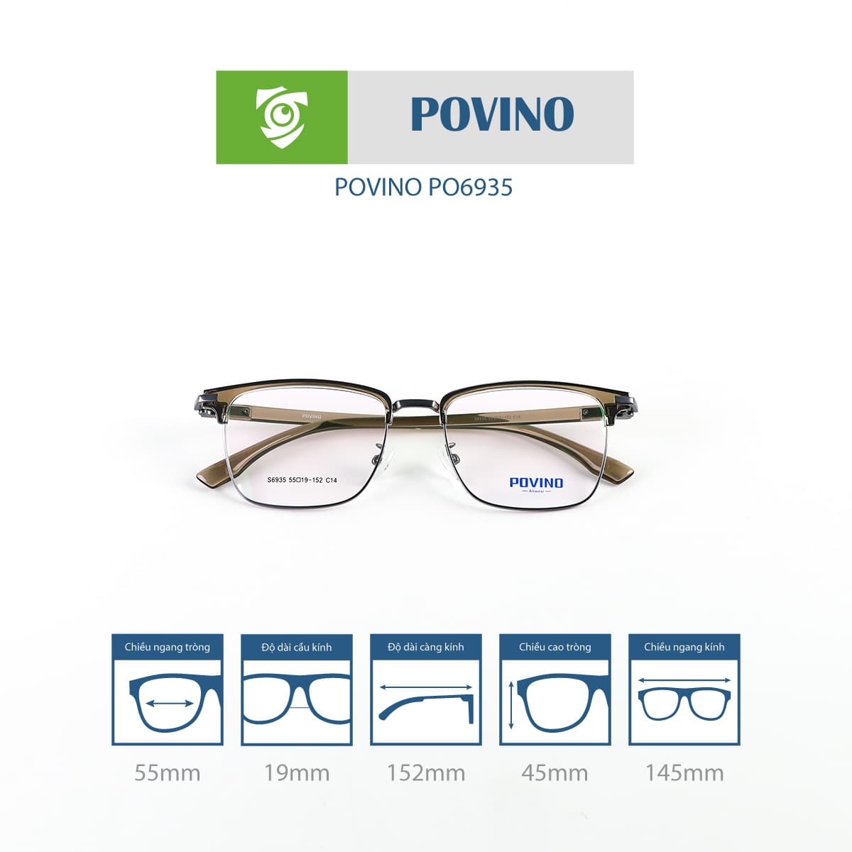 Gọng kính POVINO PO6935 - Ảnh 17