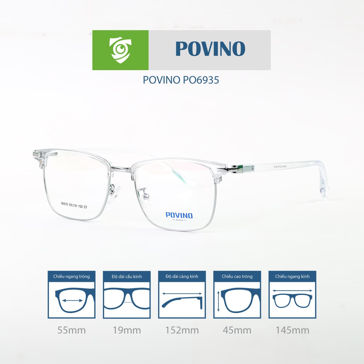 Gọng kính POVINO PO6935 - Ảnh 15