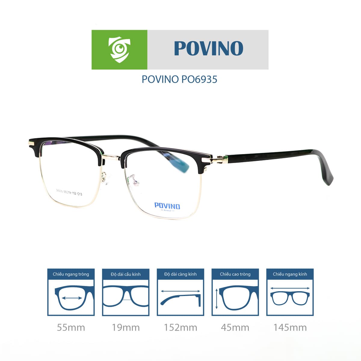 Gọng kính POVINO PO6935 - Ảnh 13