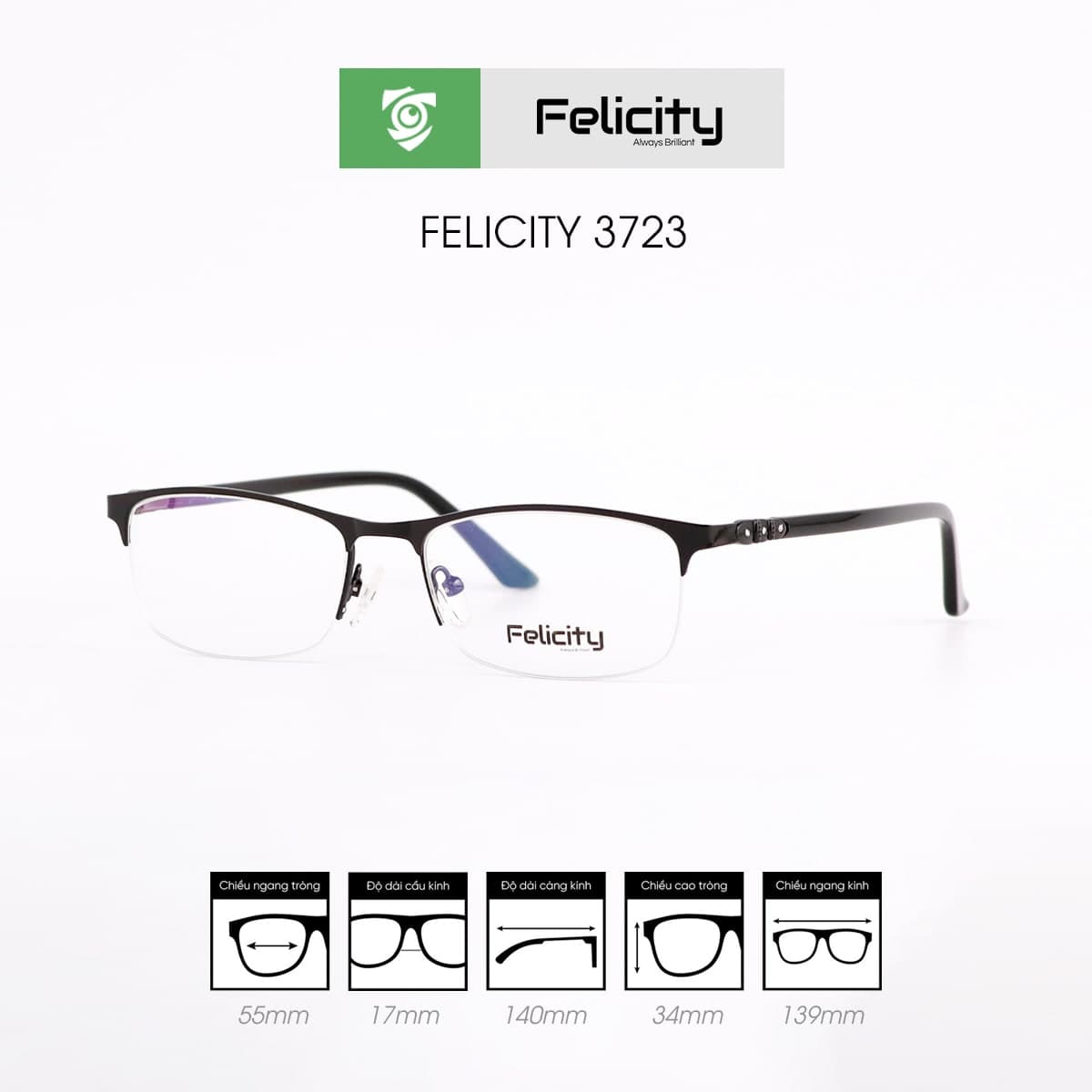 Gọng kính FELICITY 3723 - Ảnh 2