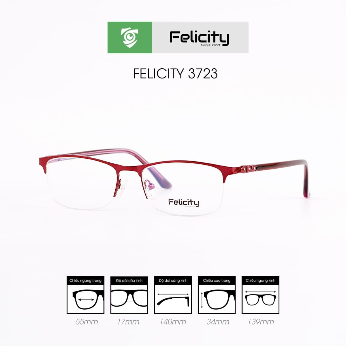 Gọng kính FELICITY 3723 - Ảnh 5