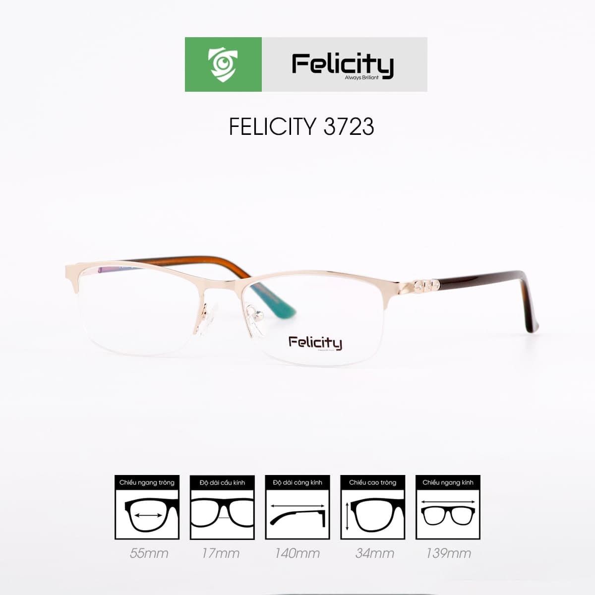 Gọng kính FELICITY 3723 - Ảnh 6