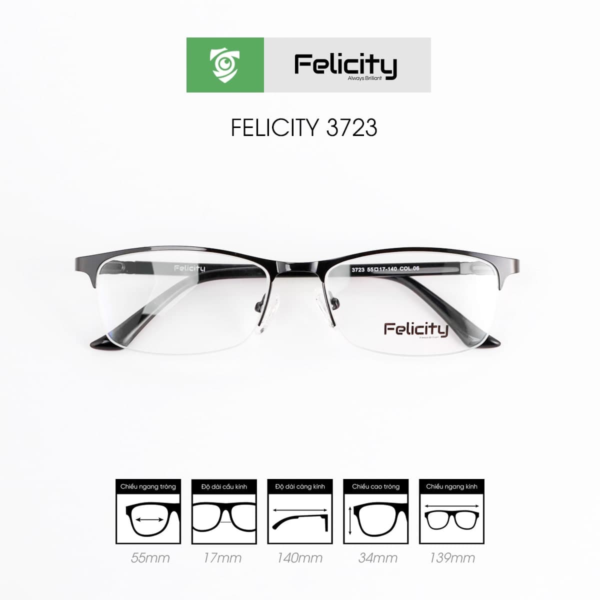 Gọng kính FELICITY 3723 - Ảnh 3