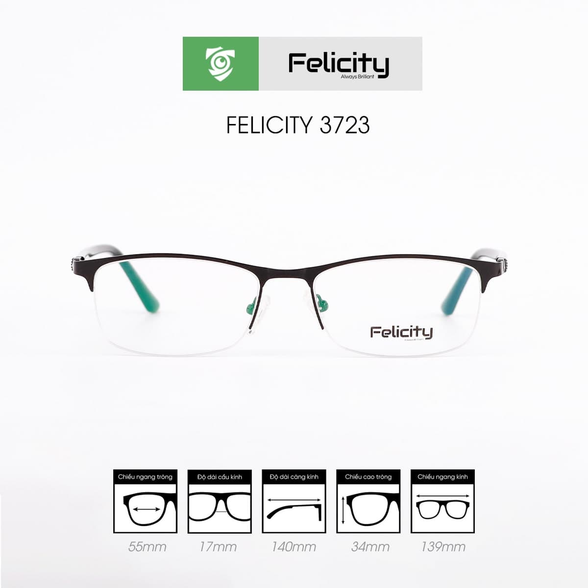 Gọng kính FELICITY 3723 - Ảnh 1