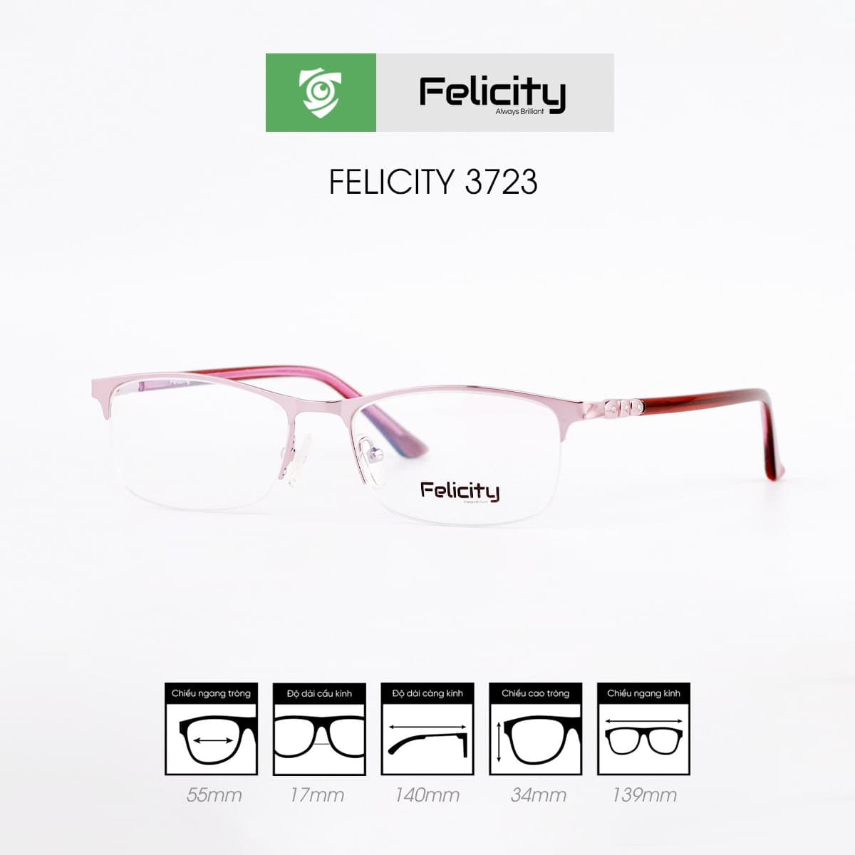 Gọng kính FELICITY 3723 - Ảnh 4
