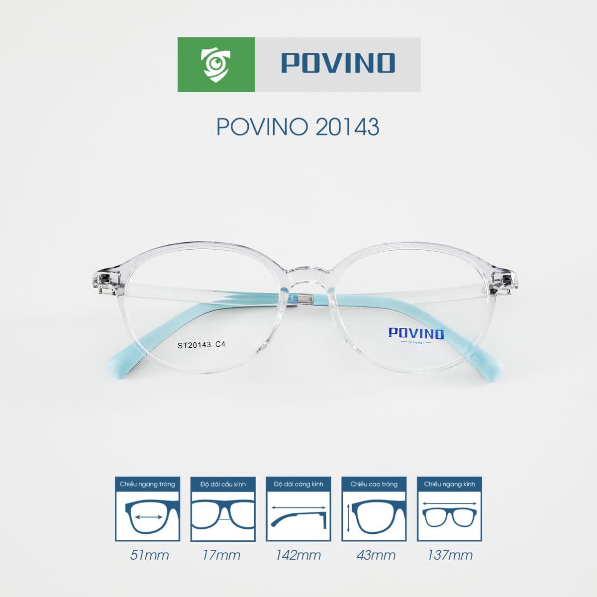 Gọng kính POVINO PO20143 - Ảnh 6