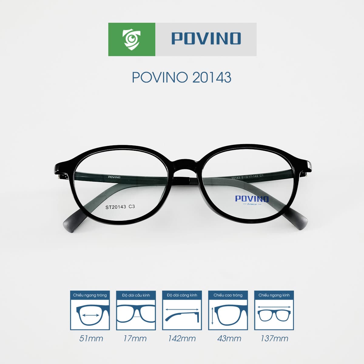 Gọng kính POVINO PO20143 - Ảnh 4