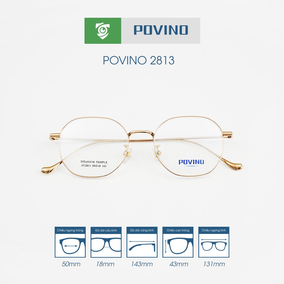 Gọng kính POVINO PO2813 - Ảnh 10