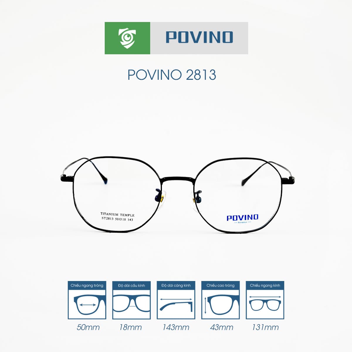Gọng kính POVINO PO2813 - Ảnh 1