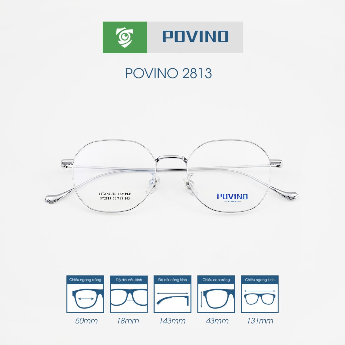 Gọng kính POVINO PO2813 - Ảnh 9