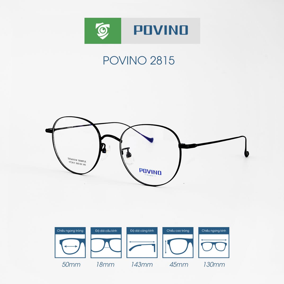 Gọng kính POVINO PO2815 - Ảnh 6