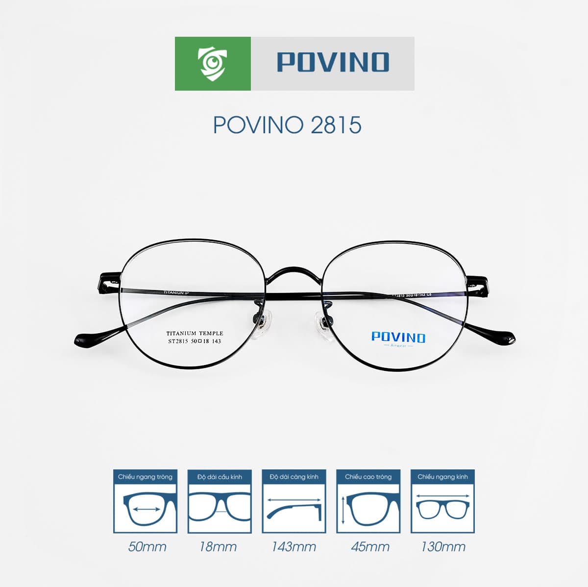 Gọng kính POVINO PO2815 - Ảnh 8