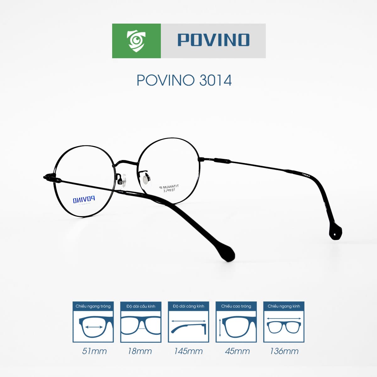 Gọng kính POVINO PO3014 - Ảnh 6
