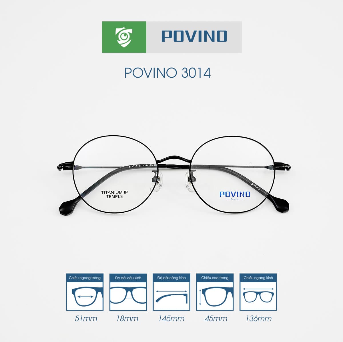 Gọng kính POVINO PO3014 - Ảnh 7