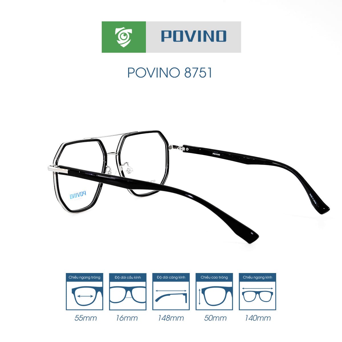 Gọng kính POVINO PO8751 - Ảnh 7