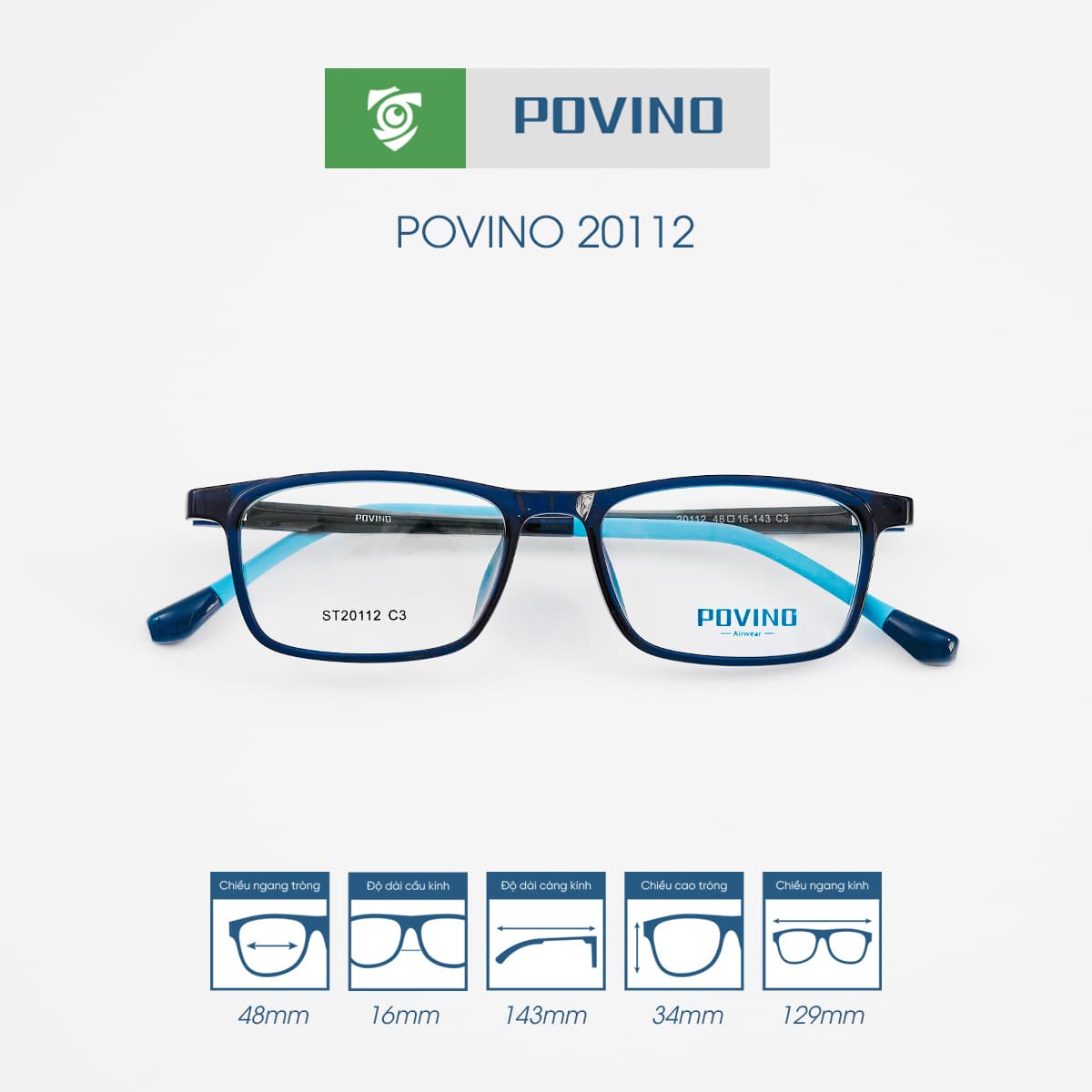 Gọng kính POVINO PO20112 - Ảnh 10