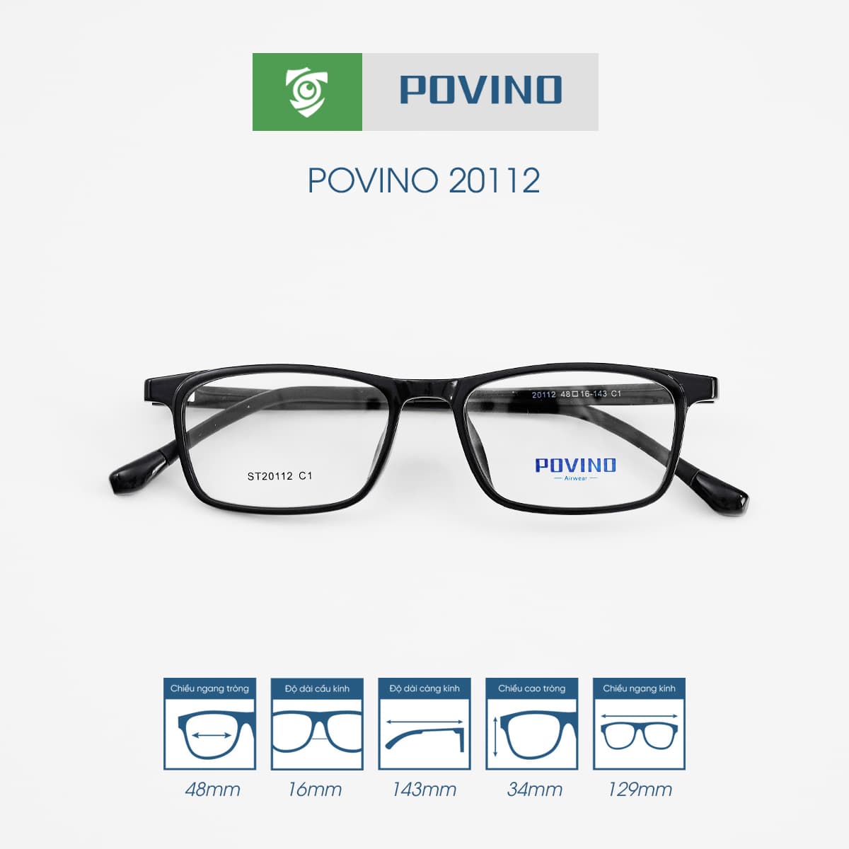 Gọng kính POVINO PO20112 - Ảnh 9