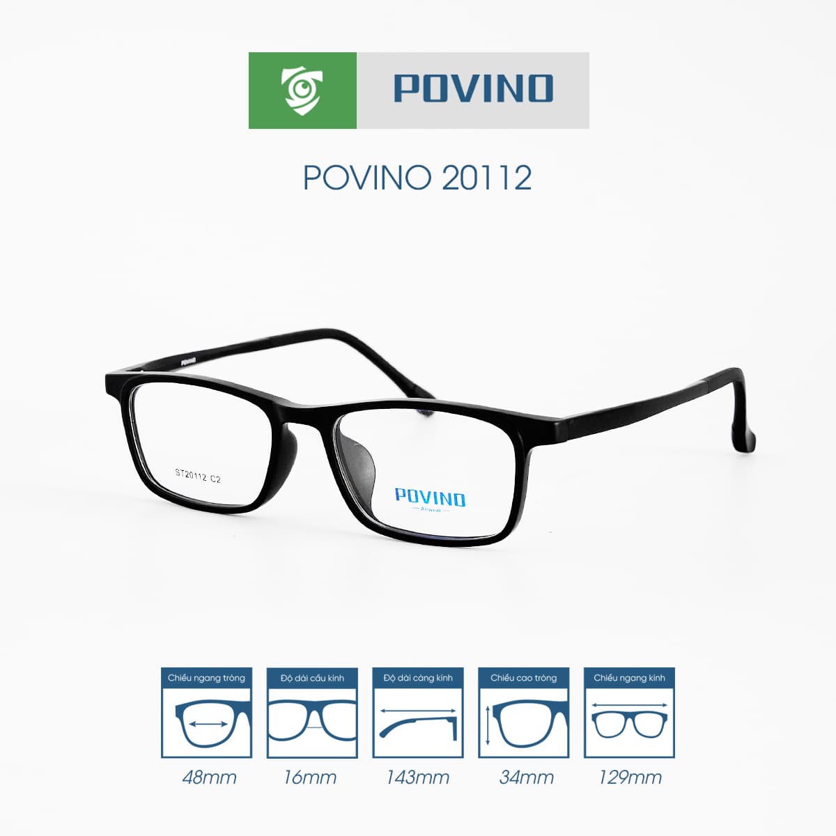 Gọng kính POVINO PO20112 - Ảnh 6