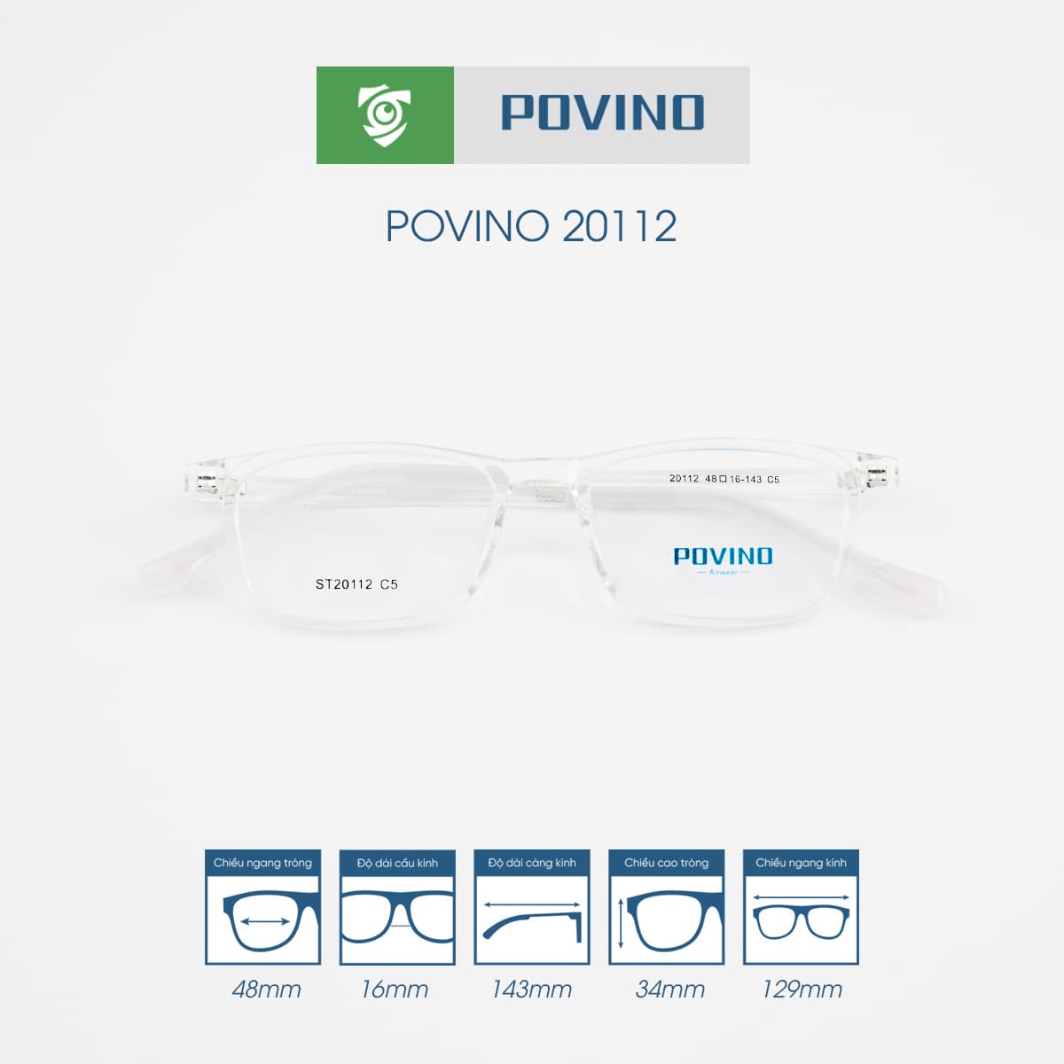 Gọng kính POVINO PO20112 - Ảnh 13