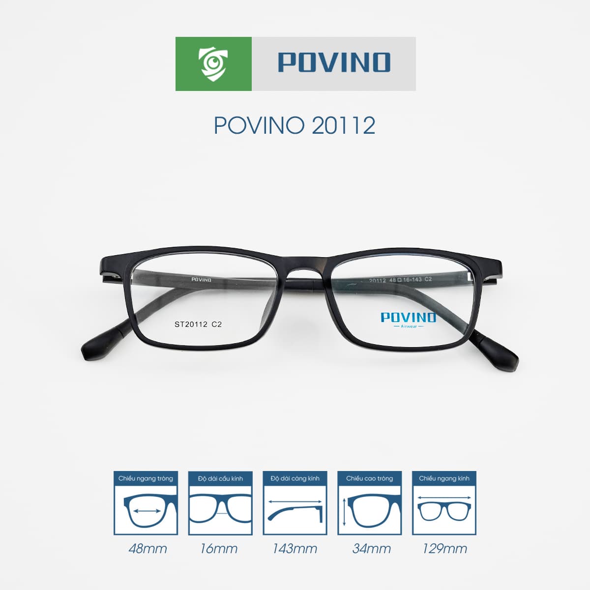 Gọng kính POVINO PO20112 - Ảnh 8