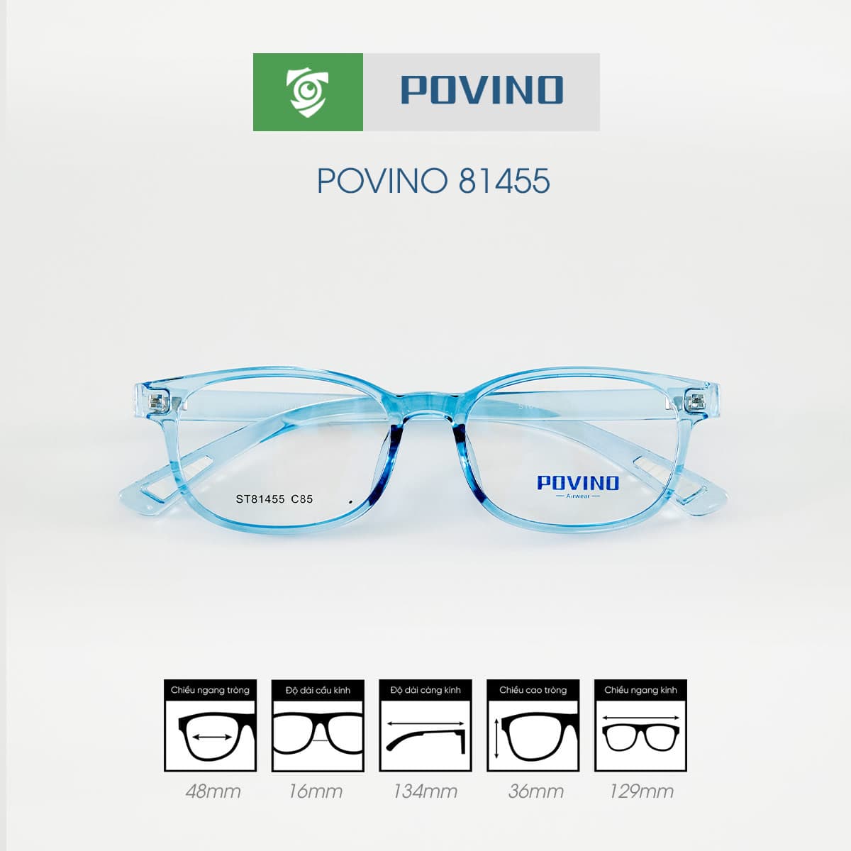 Gọng kính POVINO PO81455 - Ảnh 6