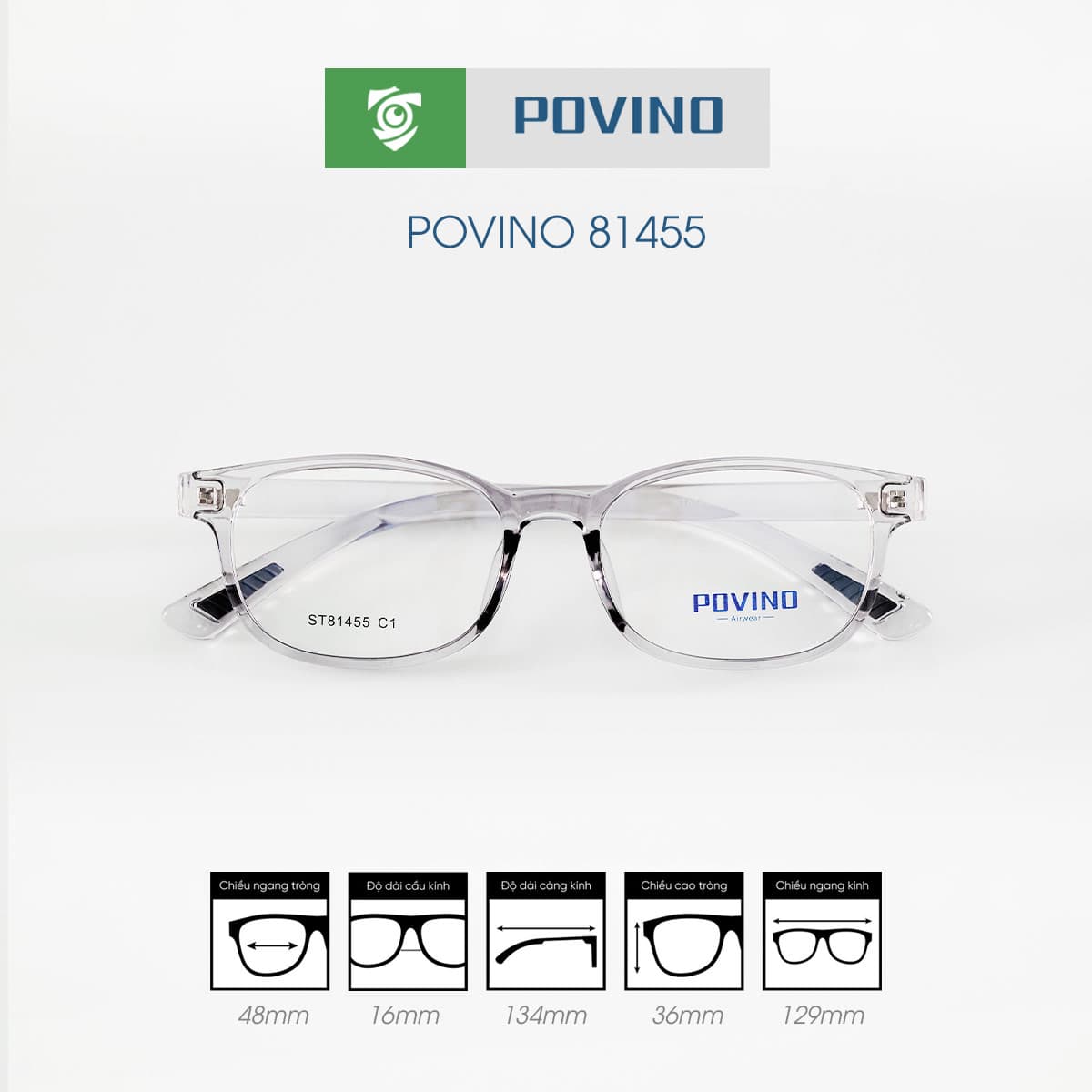 Gọng kính POVINO PO81455 - Ảnh 7