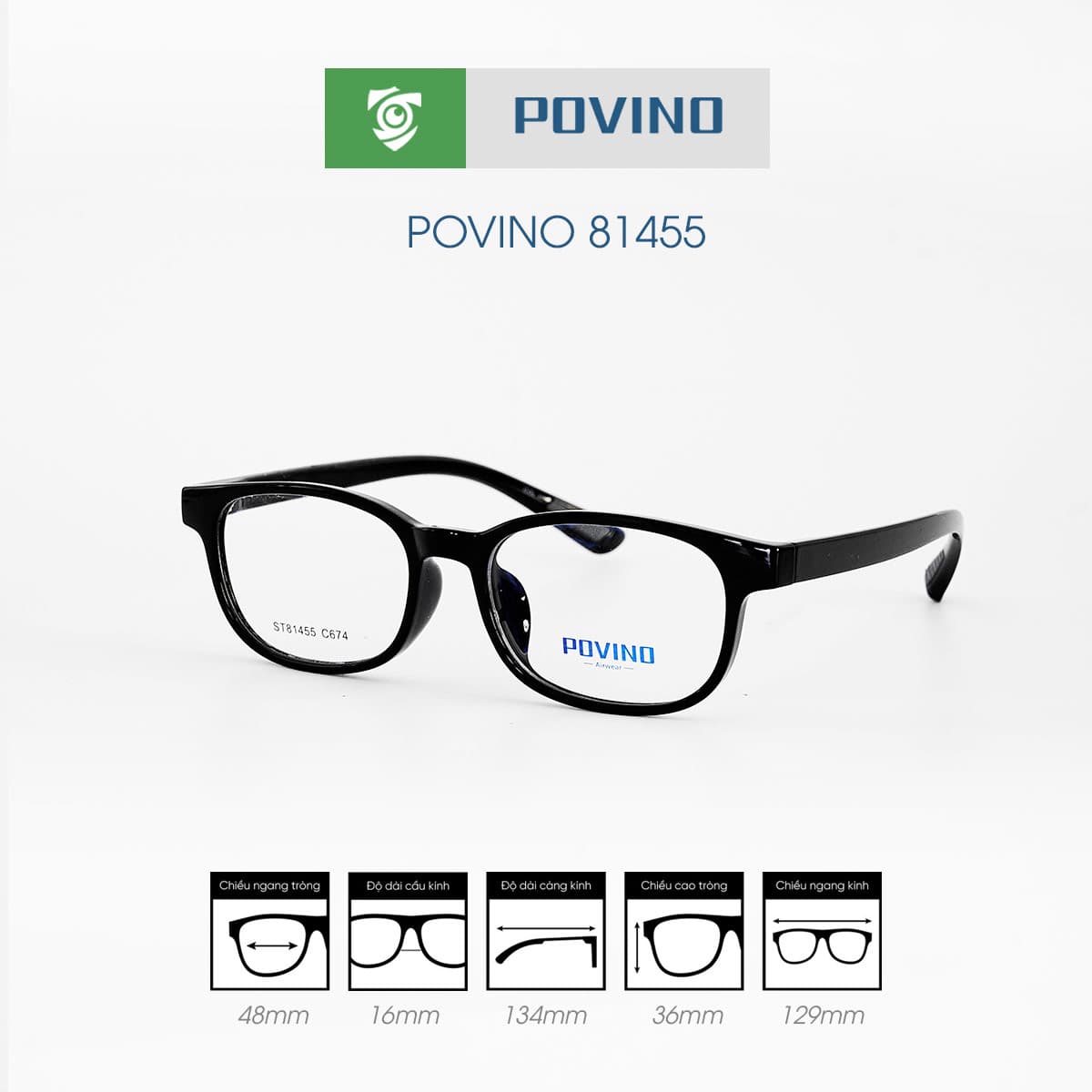 Gọng kính POVINO PO81455 - Ảnh 2