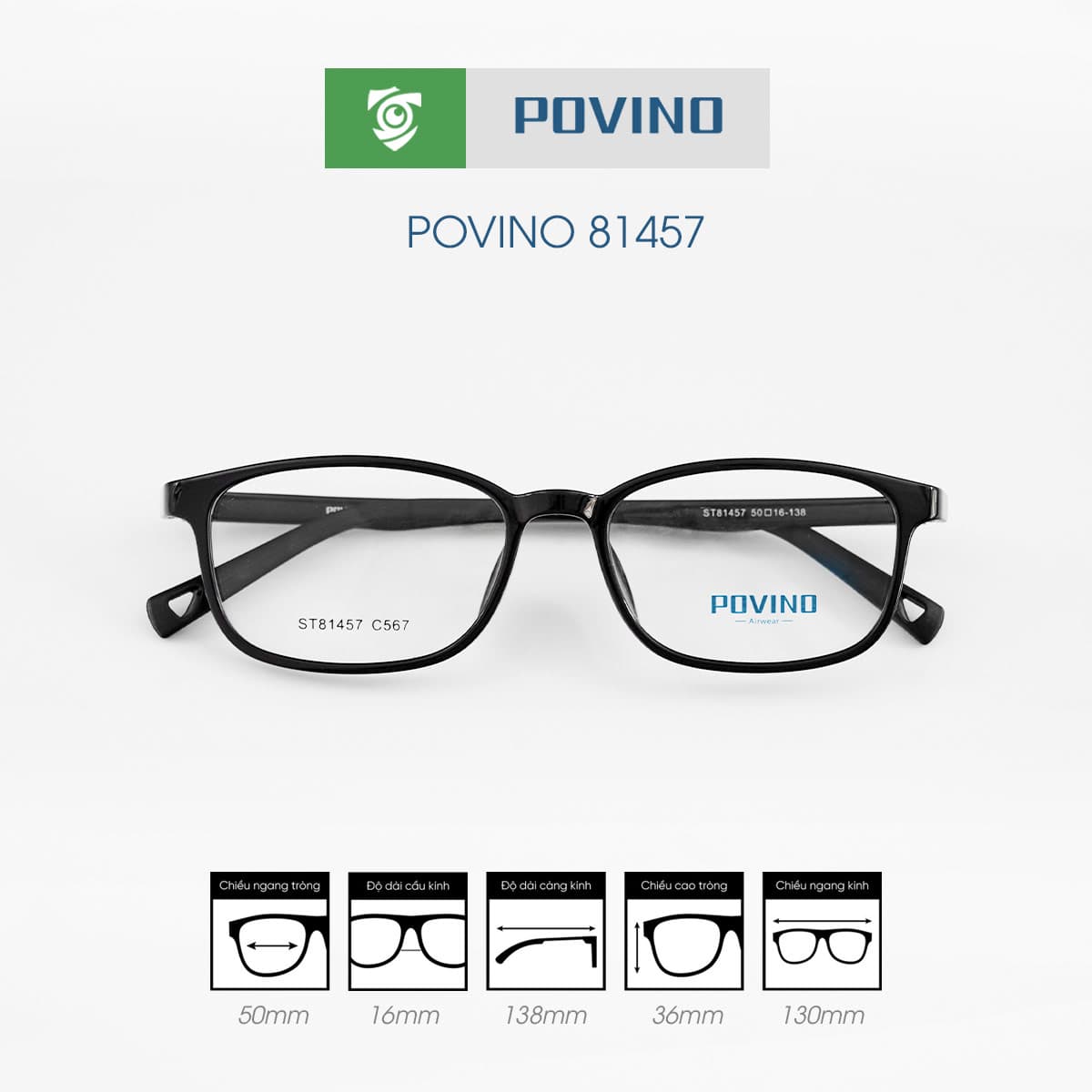 Gọng kính POVINO PO81457 - Ảnh 4