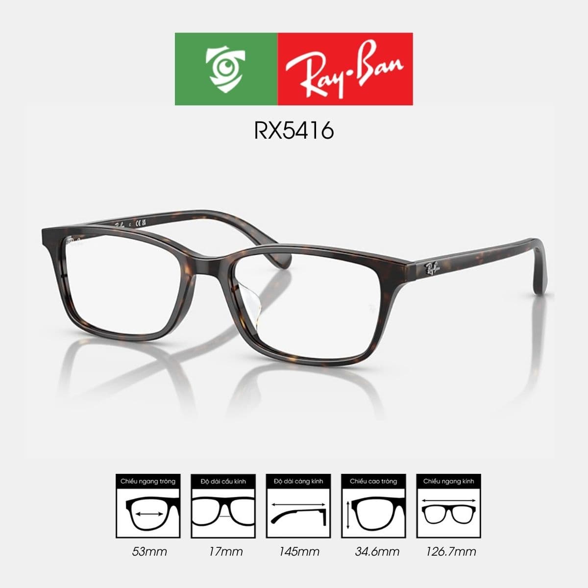 Gọng kính RAYBAN RX5416 - Ảnh 8