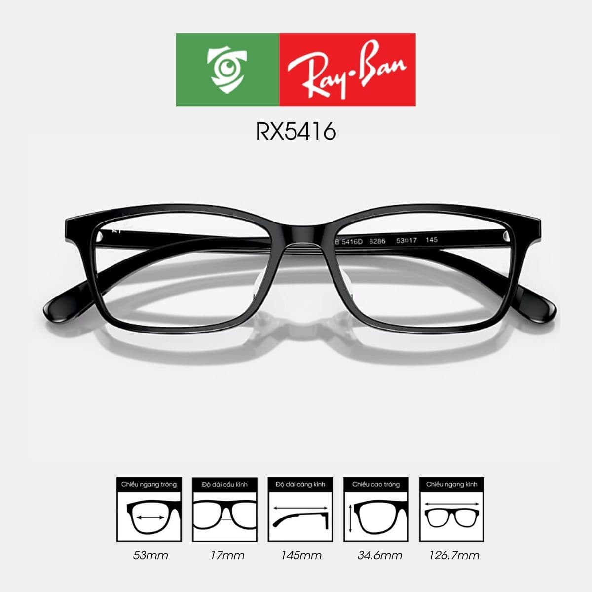 Gọng kính RAYBAN RX5416 - Ảnh 6