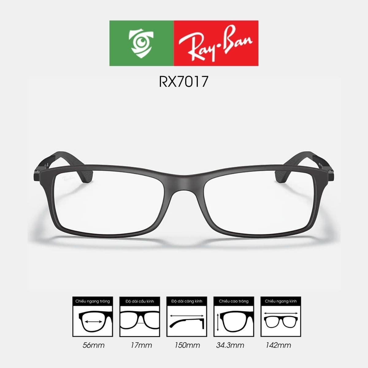 Gọng kính RAYBAN RX7017 - Ảnh 1