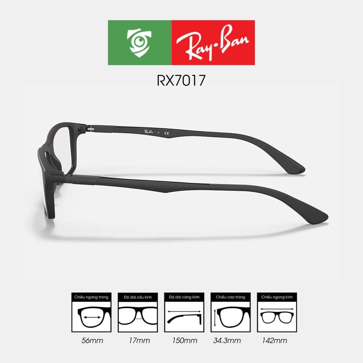 Gọng kính RAYBAN RX7017 - Ảnh 3