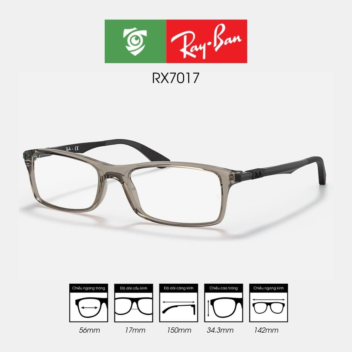 Gọng kính RAYBAN RX7017 - Ảnh 8
