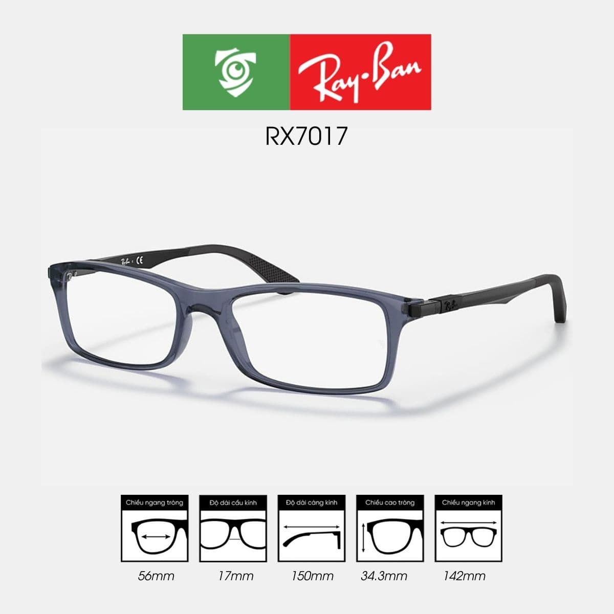 Gọng kính RAYBAN RX7017 - Ảnh 9