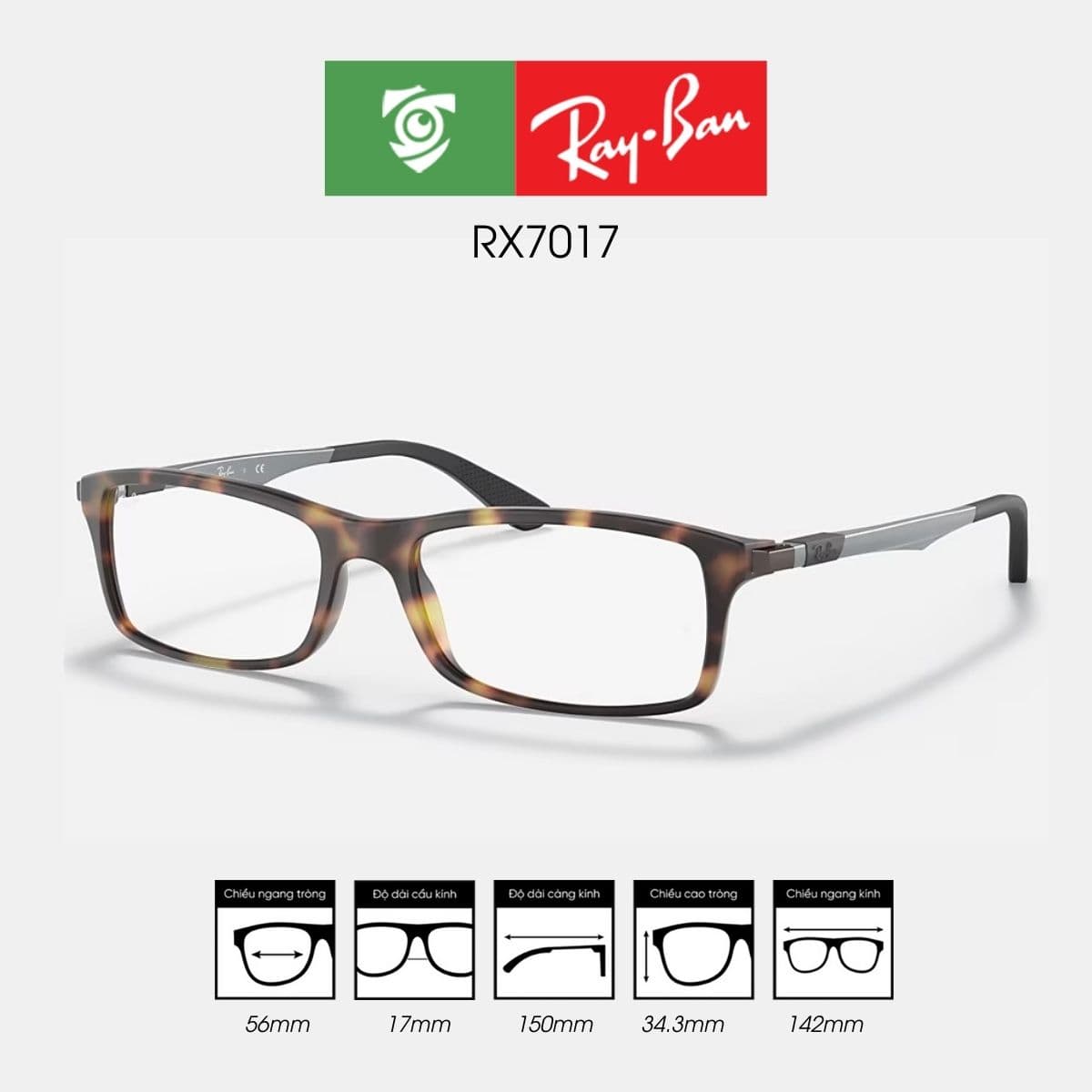 Gọng kính RAYBAN RX7017 - Ảnh 10