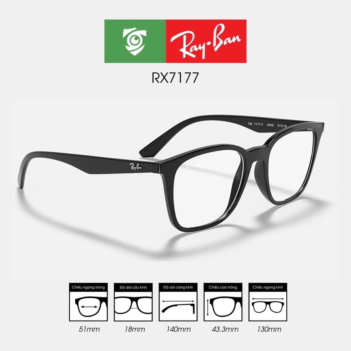 Gọng kính RAYBAN RX7177 - Ảnh 5