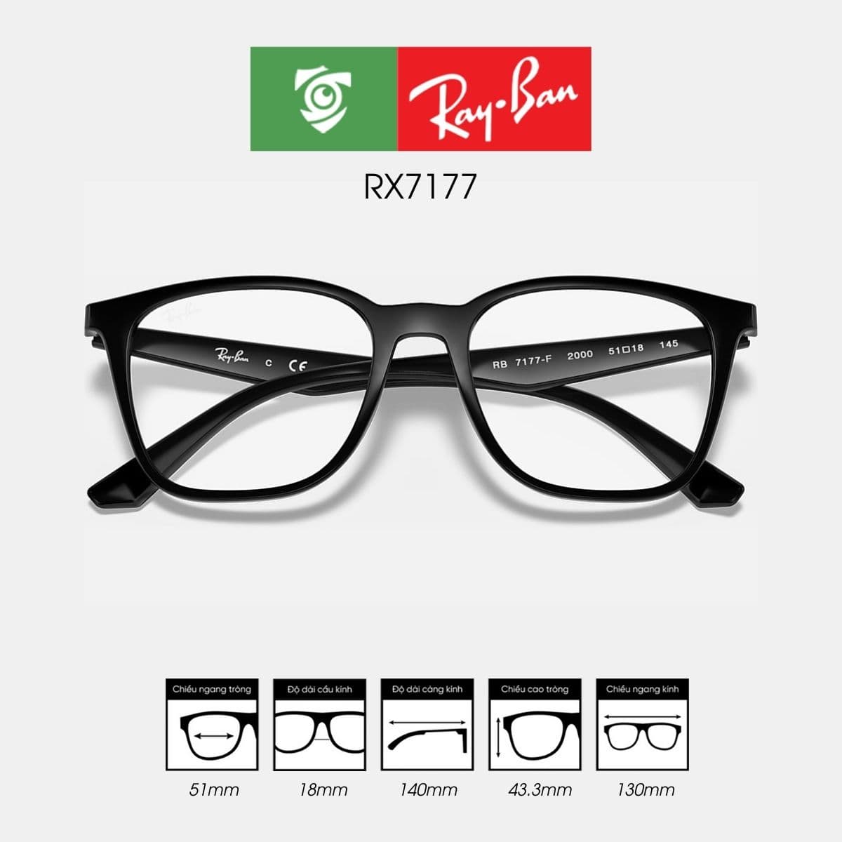 Gọng kính RAYBAN RX7177 - Ảnh 6